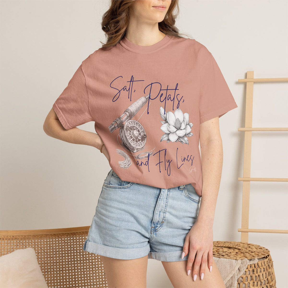 “Salt, Petals, and Fly Lines” Graphic T-Shirt