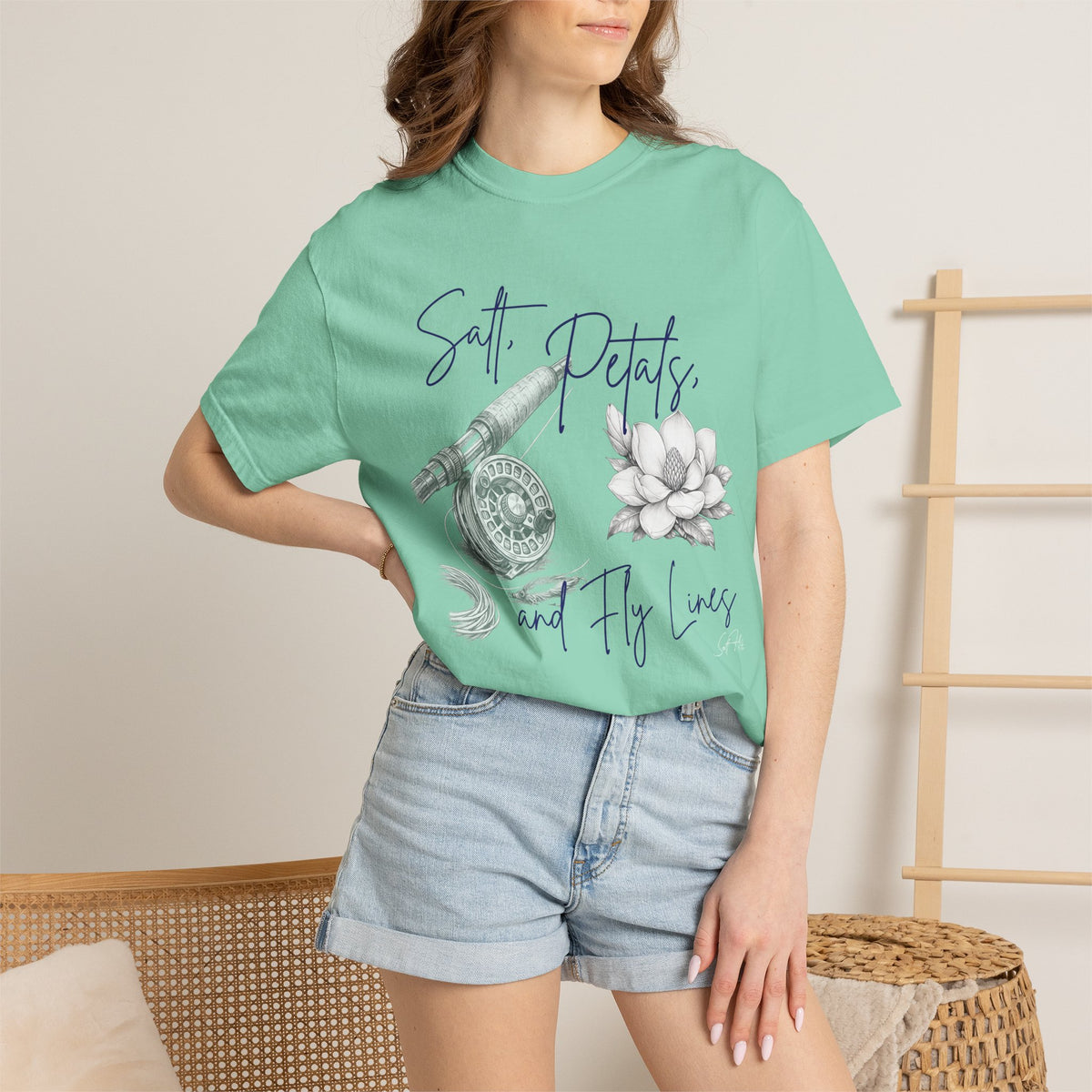 “Salt, Petals, and Fly Lines” Graphic T-Shirt