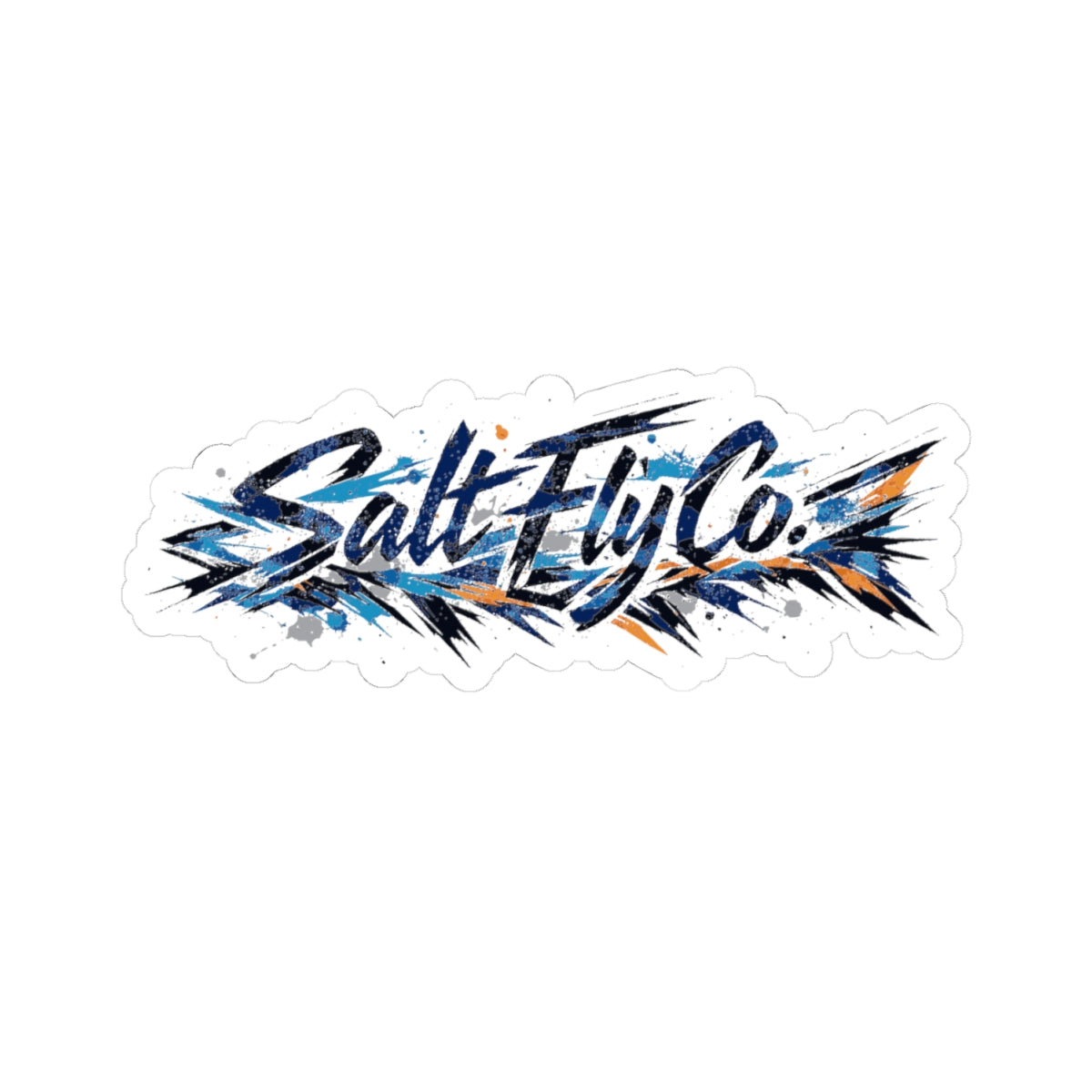 Abstract SaltFlyCo. Logo Sticker