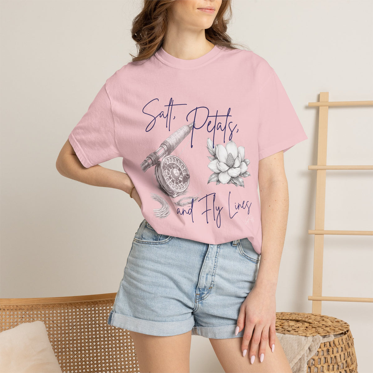 “Salt, Petals, and Fly Lines” Graphic T-Shirt